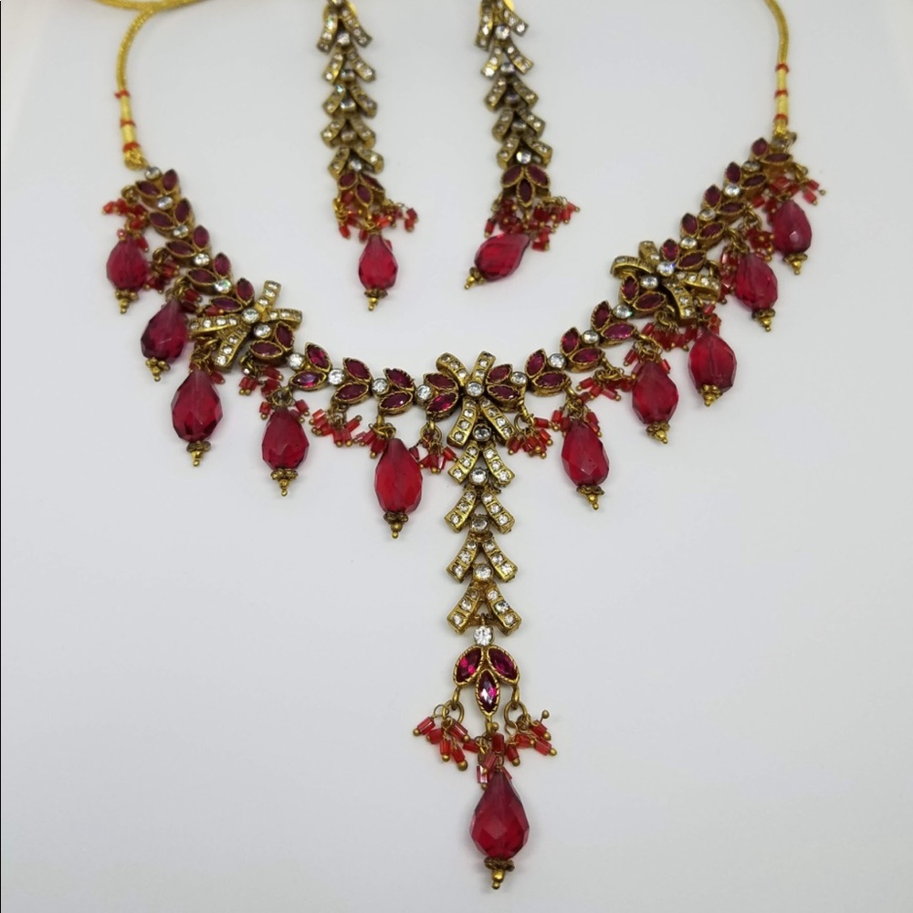 Bollywood style necklace and earrings